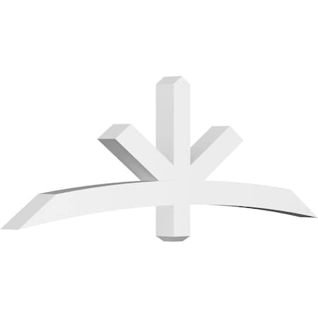 Ekena Millwork Alberta Architectural Grade PVC Gable Bracket, 72"W x 24"H x 4"D x 4"F, 8/12 Pitch GBP072X24X0404ALB00